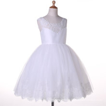 Puffy Satin Tulle Flower Girl Dress